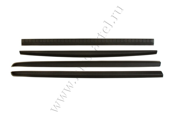 Комплект накладок на передний борт кузова, боковые борта и задний откидной борт без скотча Mitsubishi L200 2015-2018 (V дорестайлинг) NM-157312