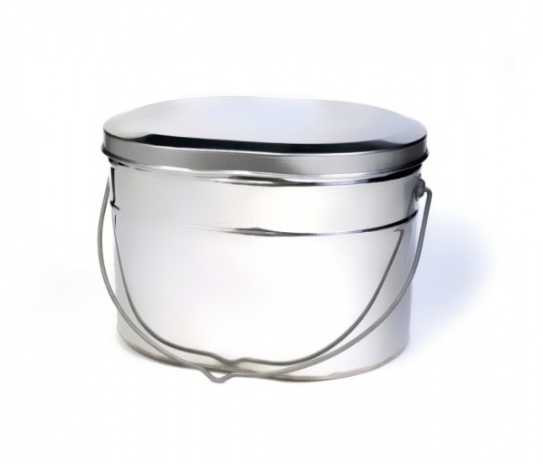 Котелок туристический 6 л., низкий, нержавеющая сталь, крышка с ручками  Кон-6р