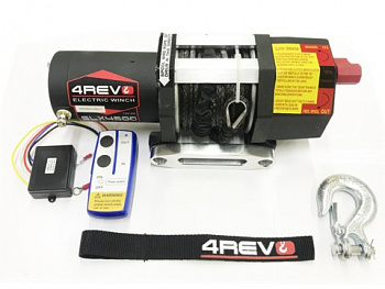 Лебедка для квадроцикла / снегохода  4REVO SLX-4500 с синтетическим тросом 4R-W453B