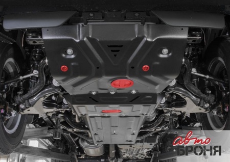 Комплект защит радиатор + картер + КПП + РК АвтоБроня Toyota Land Cruiser 150 Prado  K111.09516.1