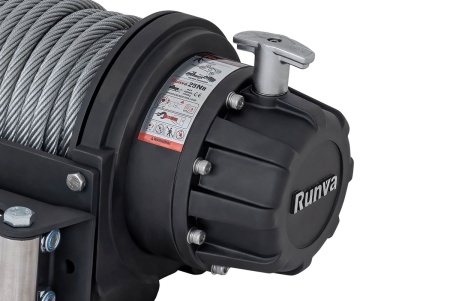 Лебёдка электрическая 12V Runva 25000 lbs влагозащищенная, стальной трос EWB25000S