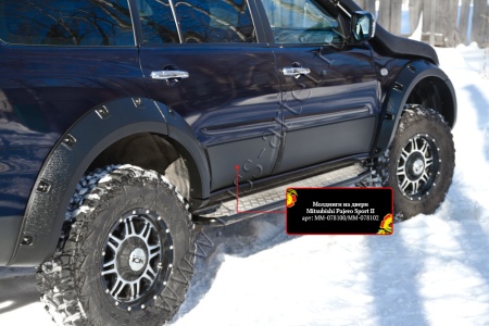 Молдинги на двери Mitsubishi Pajero Sport 2008-2013 MM-078102