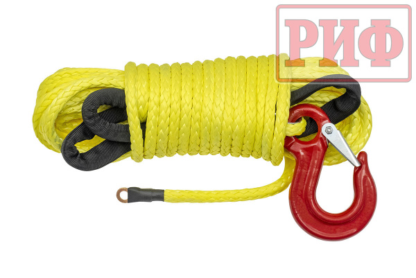 Трос для лебёдки синтетический РИФ 6 мм/15 м (готовый) Rope6mm15m