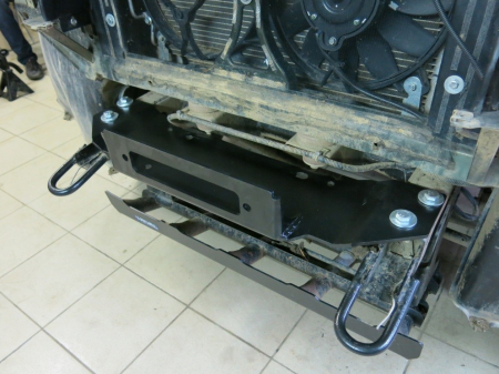 Кронштейн лебедки в штатный бампер RIVAL UAZ Patriot 2008-  L.6302.1
