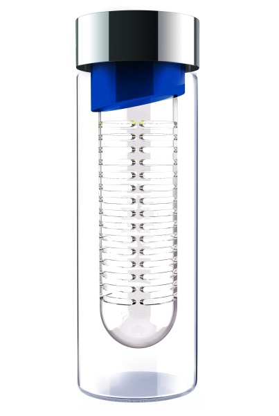 Бутылка FLAVOUR IT, 480 мл, серебряный/ синий  SWG11.03/16-BLUE