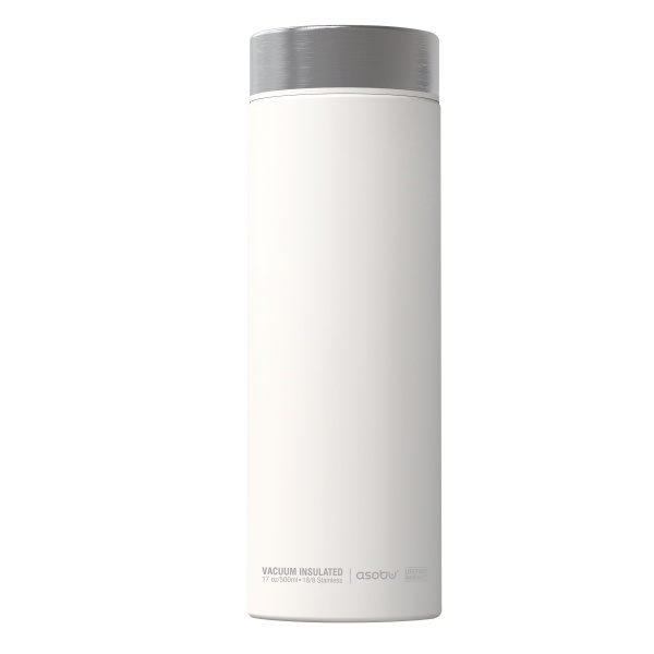 Термокружка (термос) LE BATON, 500 мл, белый/серебро  LB17.01/11-SILVER