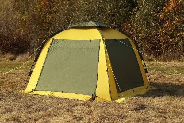 Шатер автомат Maverick Fortuna 300 (хаки/желто-горчичный)  M-KM-007