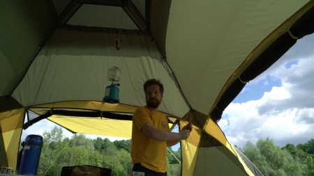 Шатер автомат Maverick Cosmos 400 (хаки/желто-горчичный)  M-KM-013