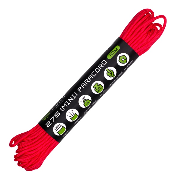Паракорд 275 (мини) CORD nylon 10м (neon pink)  275.N10.N.P