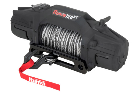 Лебёдка автомобильная электрическая 12V Runva 5443 кг синтетический трос EWXT12000FSR