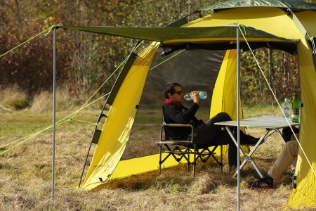 Шатер автомат Maverick Fortuna 300 (хаки/желто-горчичный)  M-KM-007