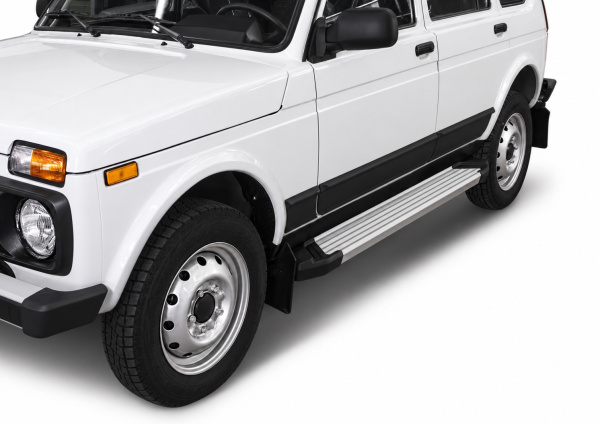 Фото изделия: Порог Silver Rival Lada 4x4/Land Rover Discovery Sport 2014- F180AL — изображение 1