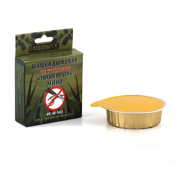 Шашка дымовая от комаров "СЛЕДОПЫТ - ТИХИЙ ВЕЧЕР Мини"  PF-IR-S02