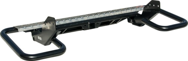 Бампер задний РИФ Mitsubishi L200 2005-2015 (кузов 1350 мм) с квадр. под фаркоп и фонарями трубный RIFTRT-20157