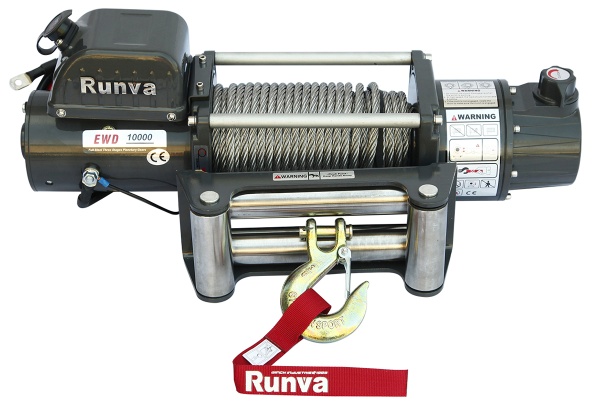Лебёдка электрическая двухскоростная 12V Runva 10000lbs, 4500кг   EWD10000U