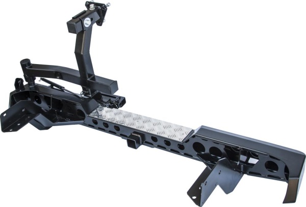 Бампер РИФ задний Ford Ranger T6 (2011-2015) с квадратом под фаркоп, калиткой и фонарями