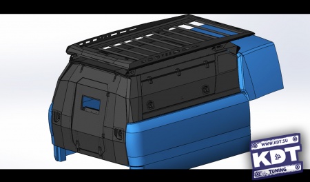 Кунг экспедиционный увеличенный трехдверный "Лабаз" KDT Toyota Tundra Double Cab Long 2007-2013  222821W