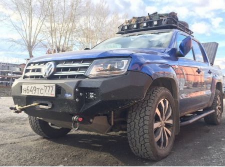 Силовая защита штатных порогов без крепежа RIVAL Volkswagen Amarok 2016-   2D.5805.1-1