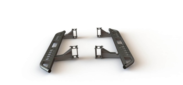 Пороги силовые Toyota Hilux 2005-2014 раздельные ступени STC-TH05-S-С2