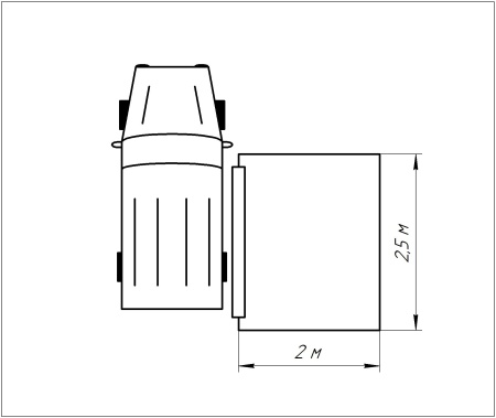 Маркиза автомобильная РИФ 2,5х2,5 м RIFAV012525600