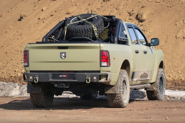 Бампер силовой задний BMS ALFA для Додж Рам 1500 2009-2017 BMS060077