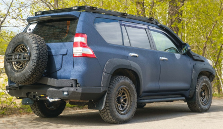 Накладки на бампер задний Toyota Land Cruiser Prado 150 под расширители арок STC-TLCP150-BRR-BUH