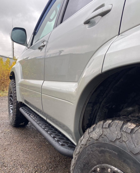 Пороги силовые Lexus LX470/TLC100 (гидроподвеска) цельная ступень STC-LGX470/98-S-C1