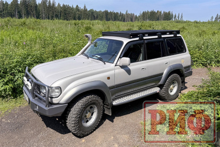Багажник экспедиционный (платформа) алюминиевый РИФ 1250x2080 мм для Toyota Land Cruiser 80 (с крепежом) RIF080-roof4
