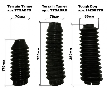 Пыльник амортизатора Terrain Tamer черный Mitsubishi L200, TLC,  Hilux TTSABRB