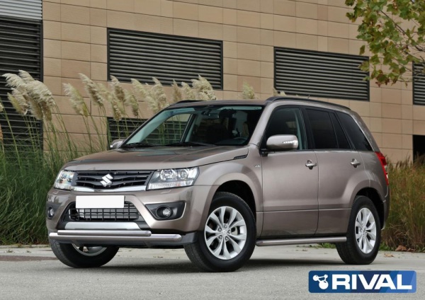 Защита переднего бампера d57+d42 RIVAL Suzuki Grand Vitara 2012-2016  R.5507.003