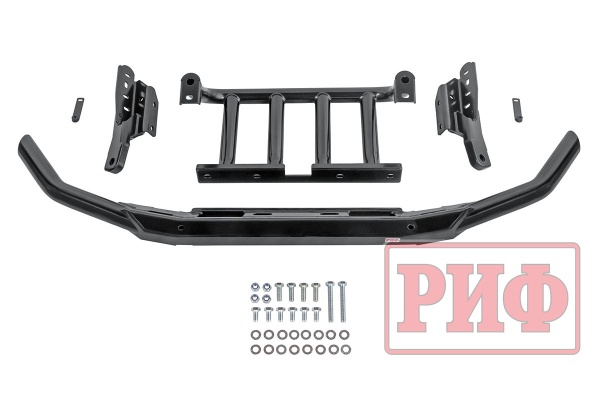Бампер передний силовой/защита штатного бампера РИФ УАЗ Патриот 2015+ с защитой рулевых тяг стандарт RIF060-11170