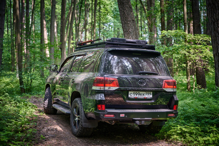 Багажник экспедиционный (платформа) алюминиевый РИФ 1200x2080 мм для Toyota Land Cruiser 200 (с крепежом) RIF200-roof4
