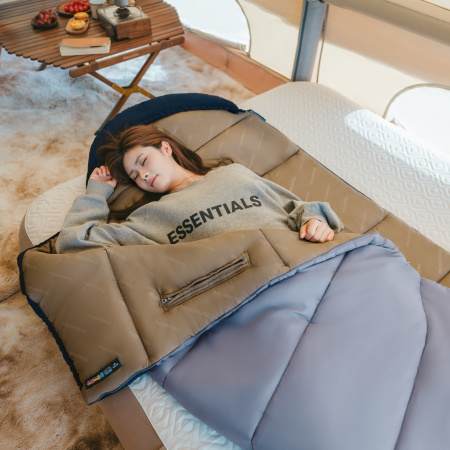 Мешок спальный Naturehike Sunny Day PL02 U250, (190+30)х80 см, (левый) (ТК: +8C), серо-голубой CNK2550WS028-U250DBLB