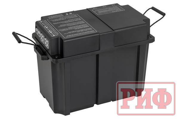 Бокс аккумуляторный 2xUSB, 2x12В, вольтметр с индикацией 420х250х330 RIF22-6-0027900