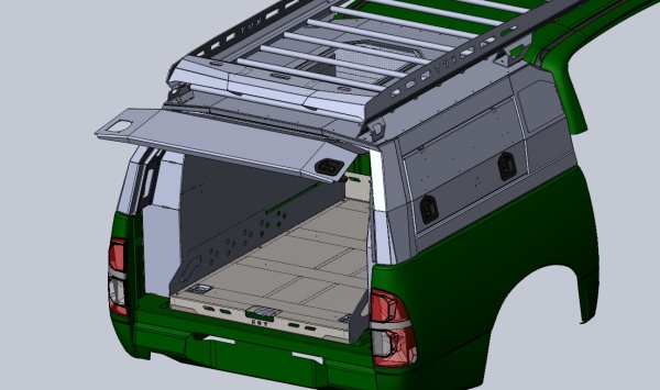 Выкатная платформа узкая - для средних пикапов KDT  130903L