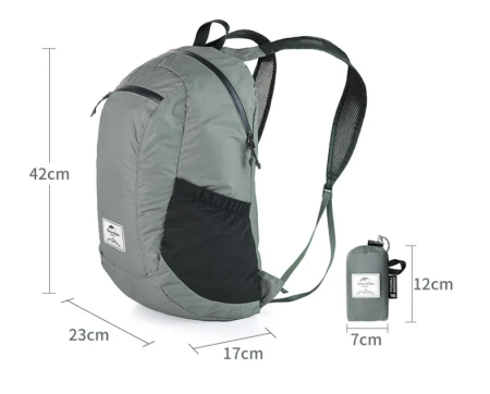 Рюкзак туристический Naturehike Yunyan 18 л, с силиконовой пропиткой, зеленый NH17A012-B-GR