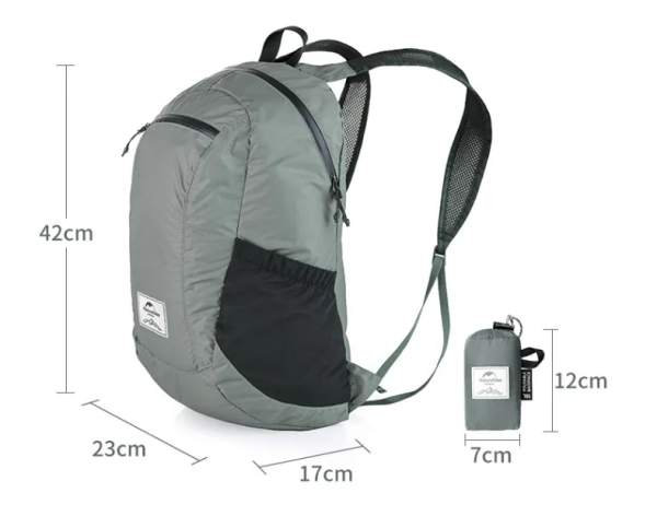 Рюкзак туристический Naturehike Yunyan 18 л, с силиконовой пропиткой, зеленый NH17A012-B-GR