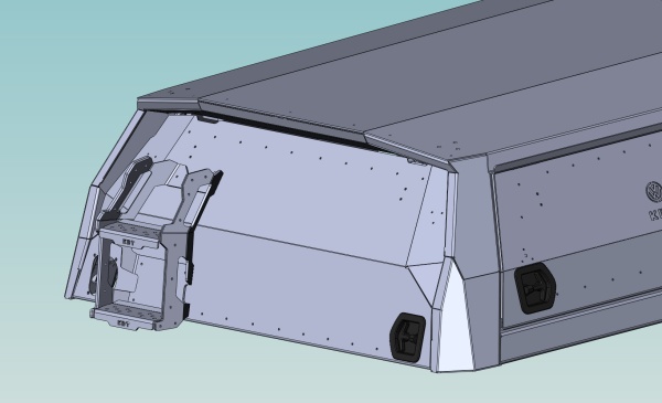 Лестница штампованная для кунгов KDT 1213L