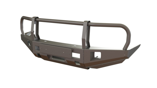 Бампер силовой передний STC Toyota Land Cruiser 100 с защитной фар (под ПТФ) STC-TLC100-BF-C2-L1