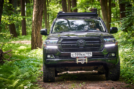 Багажник экспедиционный (платформа) алюминиевый РИФ 1200x2080 мм для Toyota Land Cruiser 200 (с крепежом) RIF200-roof4