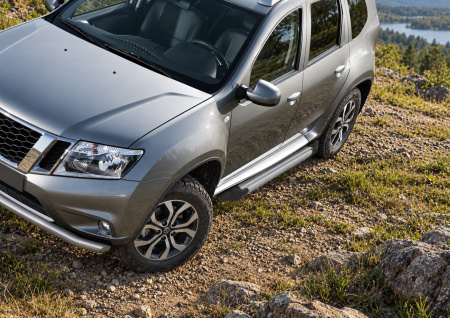 Фото изделия: Порог Silver Rival Mitsubishi/ Nissan Terrano/Renault Duster /Ssang Yong/Suzuki F173AL — изображение 5