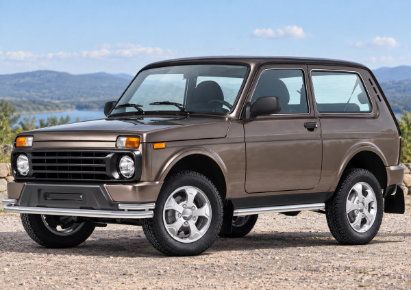 Фото изделия: Защита переднего бампера d57+d42 Rival Lada 4х4 Urban 3d 2014- R.6004.002