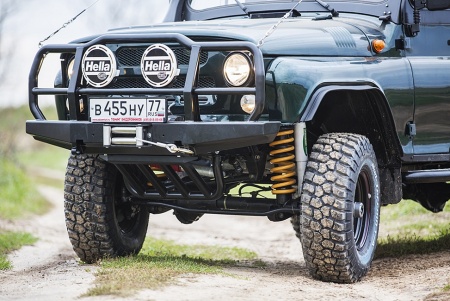 Бампер РИФ передний УАЗ Хантер усиленный с защитной дугой  RIF469-10602