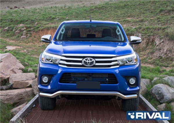 Защита переднего бампера d57 волна (кроме Exclusive) RIVAL Toyota Hilux 2015- R.5716.004