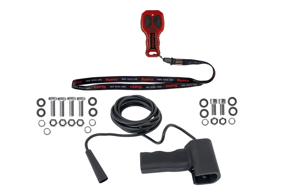 Лебёдка автомобильная электрическая 12V Runva 20000 lbs влагозащищенная, синтетический трос EWB20000SSR