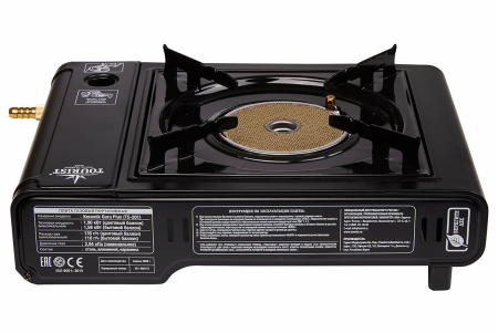 Плита газовая TOURIST KERAMIK GURU PLUS, портативная, керамическая, с переходником, в кейсе  TS-201