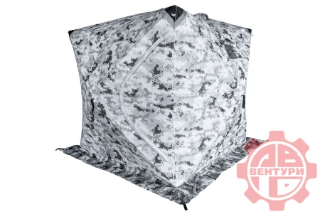 Палатка зимняя Улов КУБ утепленная., пиксель-зима 200*200*210см.  2001