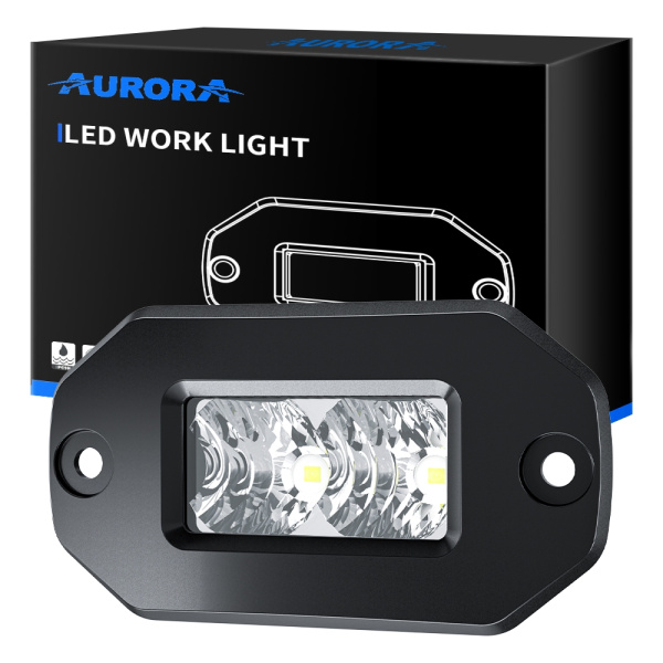 Светодиодные фары рабочего света AURORA 76x38 мм 20W LED (комплект 2 шт) ALO-E-L-2-E7T