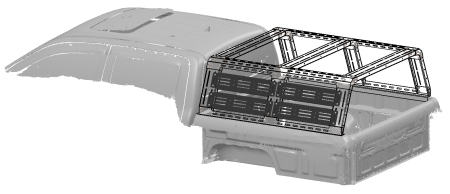 Molle панель малая для грузового каркаса STC Sollers ST8 2024+ STC-SST8/24-CFS-SB