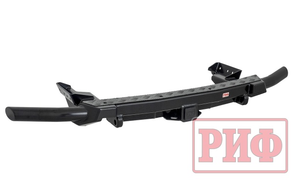 Бампер задний силовой/защита штатного бампера РИФ Renault Duster 2015-2020 c квадратом под фаркоп RIF022-20170